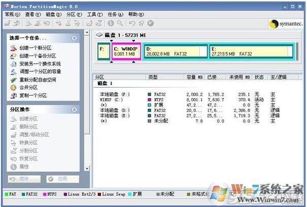 硬盤分區(qū)魔術師pqmagic 8.0中文版