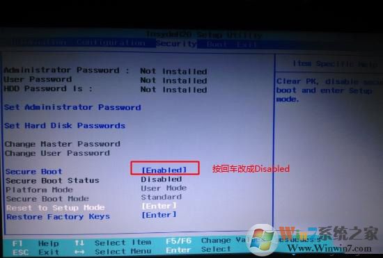 Secure Boot回車(chē)設(shè)置成Disabled Secure Boot回車(chē)設(shè)置成Disabled