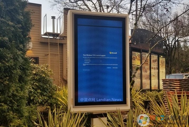 當Win7系統(tǒng)結束支持,ATM機罷工、廣告牌藍屏景象紛紛出現