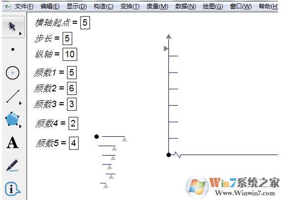 利用幾何畫板制作頻率分布直方圖的操作方法