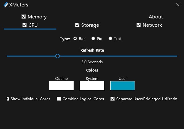 XMeters(任務(wù)欄網(wǎng)速計軟件)