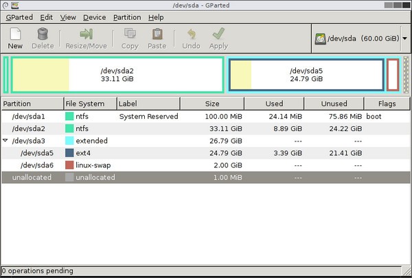 GParted(開(kāi)源分區(qū)編輯器)