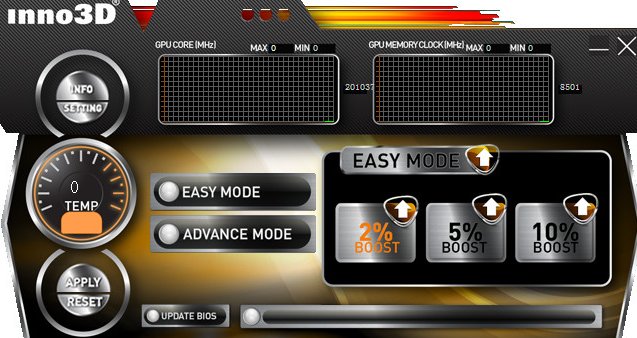 inno3d映眾顯卡超頻軟件 inno3d tuneit中文版