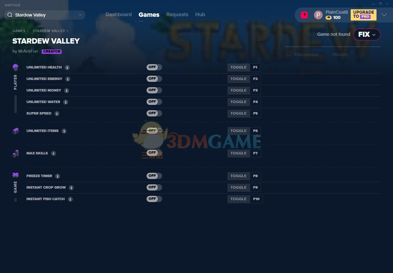 《星露谷物語》v1.4十項修改器[MrAntiFun]