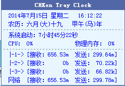KClock(CHKen Tray Clock) V2.68 綠色版