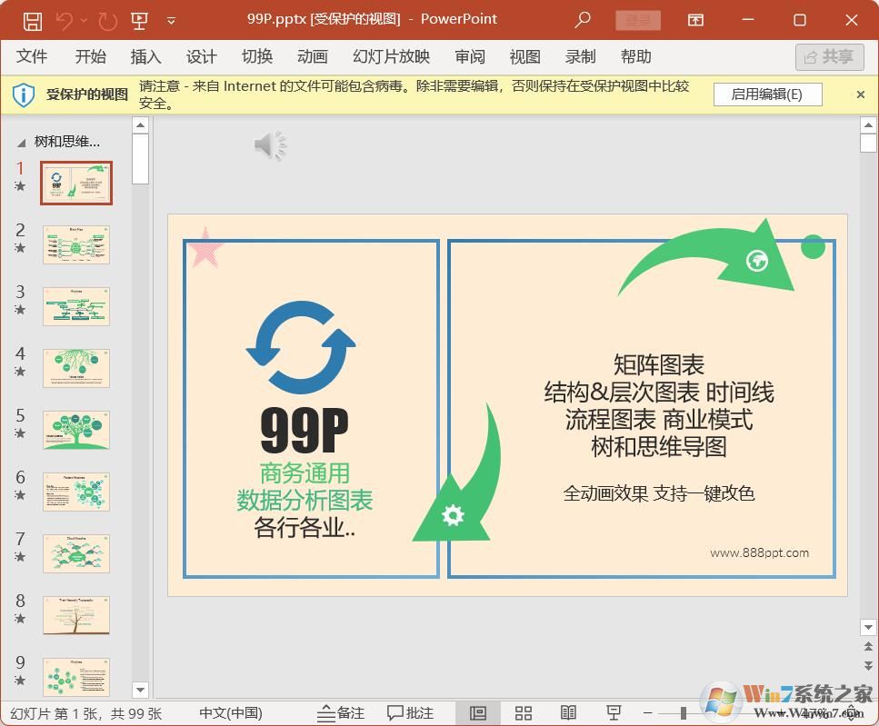 思維導(dǎo)圖PPT模板(精美4款)