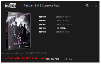 生化危機6通用修改器 V1.7 綠色版