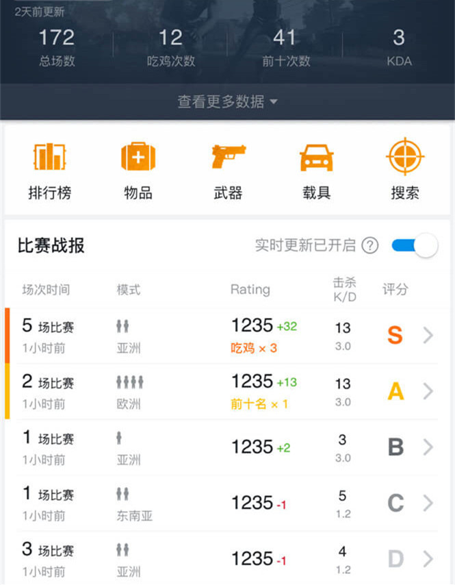 PUBG戰(zhàn)績(jī)查詢(xún)工具