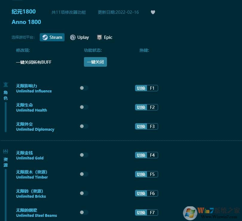 紀(jì)元1800十一項修改器 v2023.4最新版