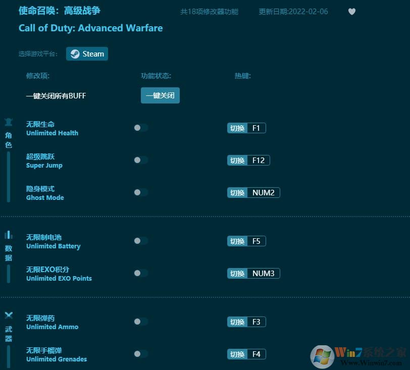 使命召喚11高級(jí)戰(zhàn)爭(zhēng)線上修改器(18項(xiàng)全功能) 風(fēng)靈月影版