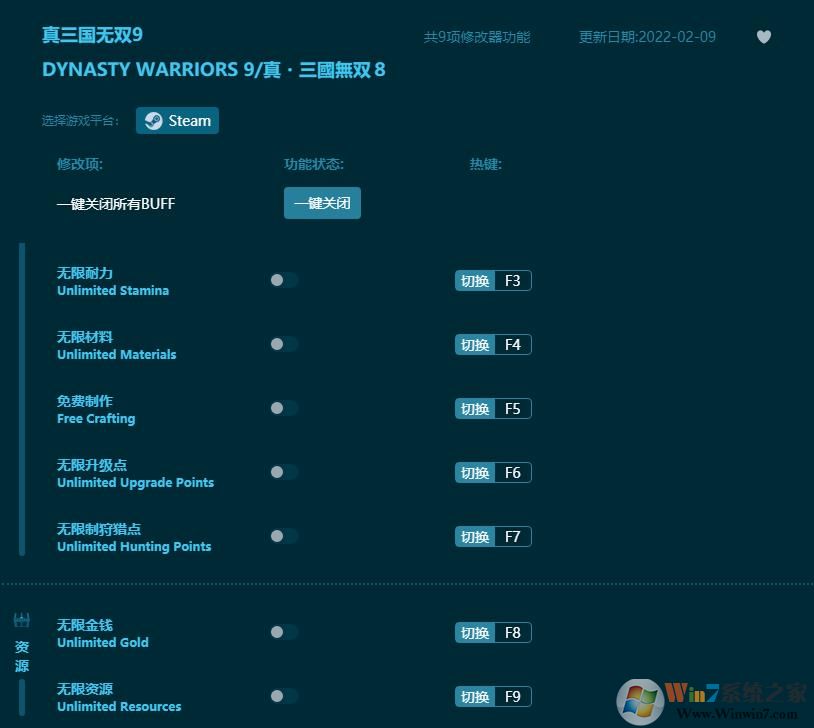 真三國無雙9九項修改器
