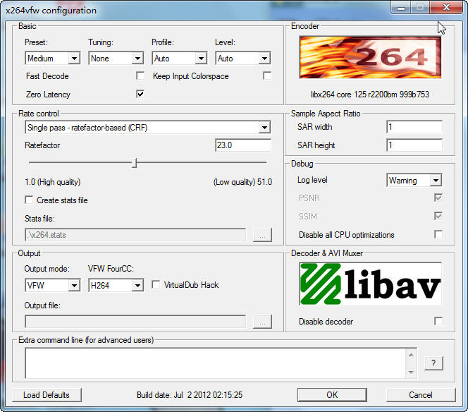 x264vfw x264vfw編碼器