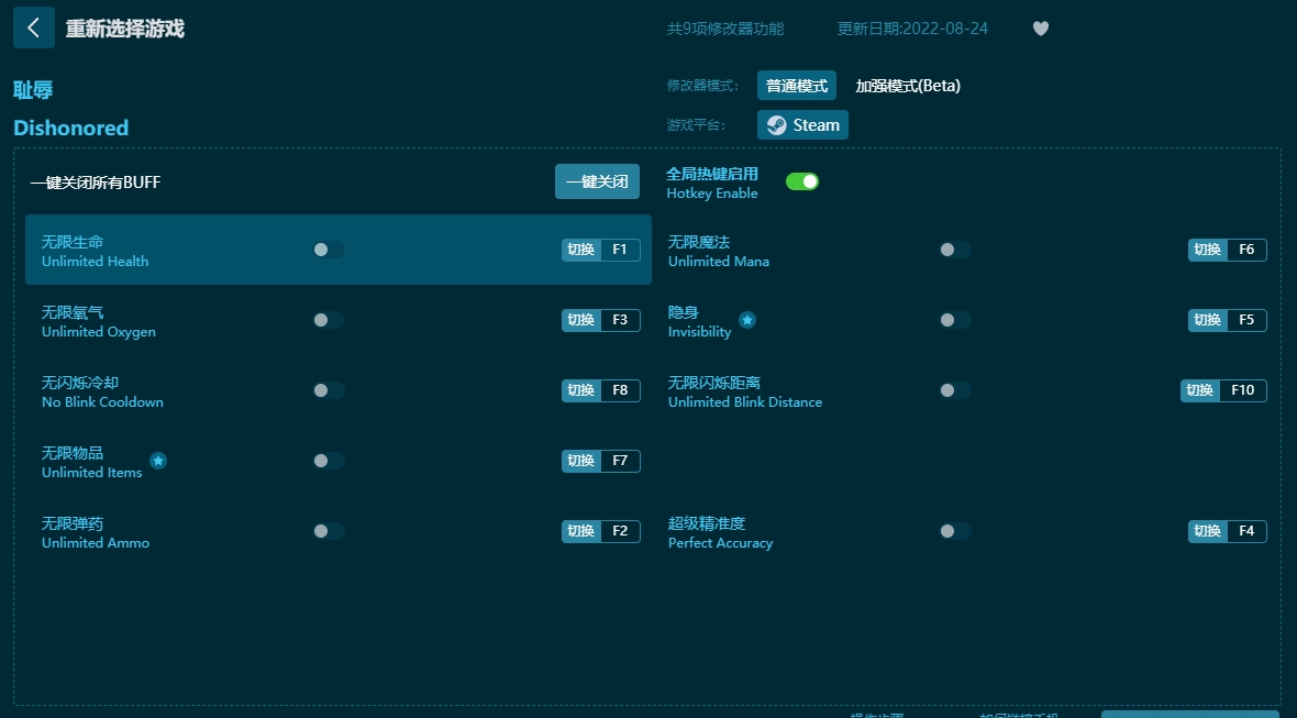 恥辱九項(xiàng)修改器