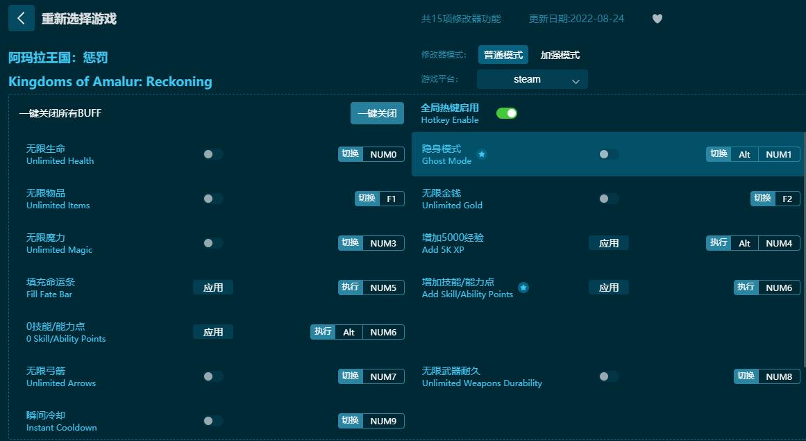 阿瑪拉王國：懲罰十五項修改器