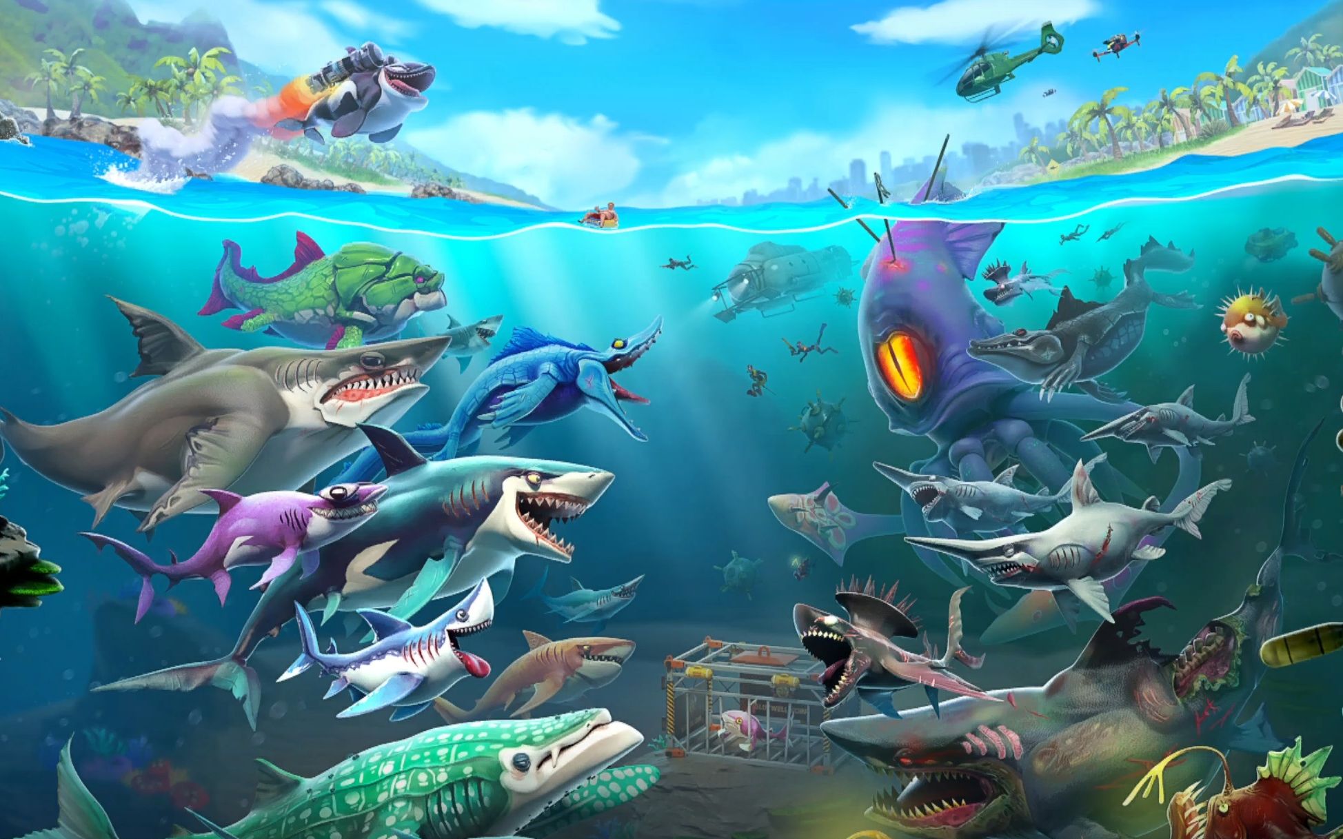 饑餓鯊世界版本大全-饑餓鯊世界破解版/無限鉆石版/內(nèi)置修改器版-饑餓鯊世界版本合集