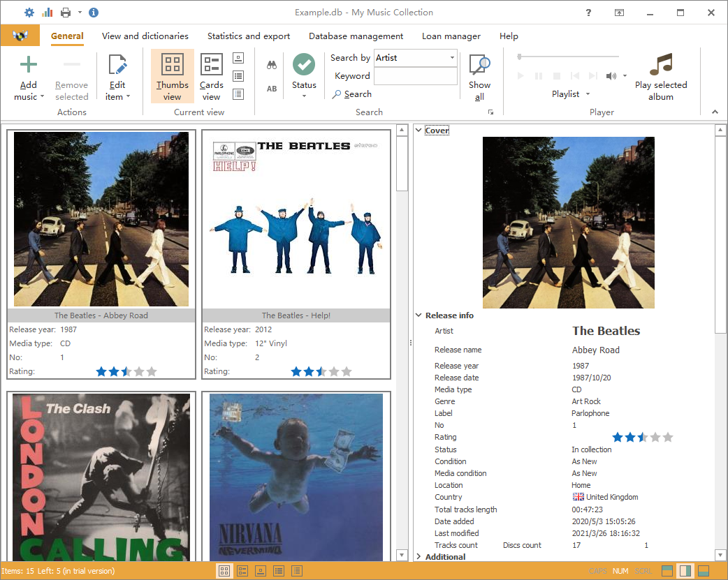 My Music Collection(音樂文件管理軟件)