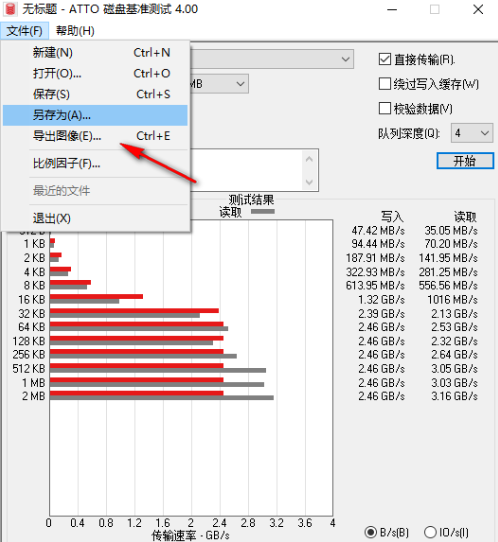 ATTO磁盤基準(zhǔn)測試