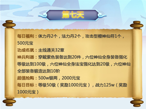 七日活動(dòng)任務(wù)攻略指南截圖7