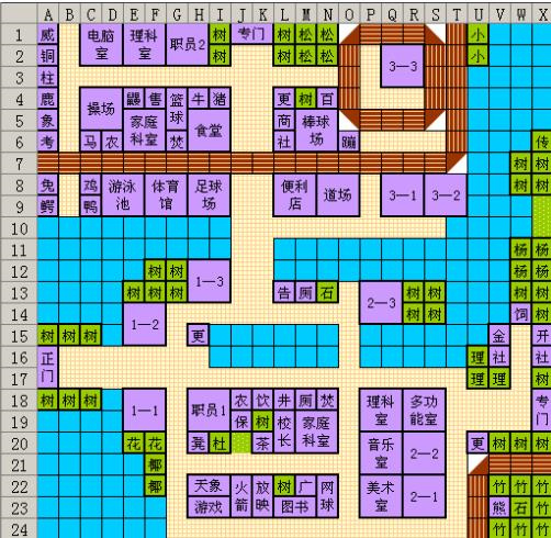 湖畔鎮(zhèn)布局圖