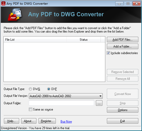Any PDF To Dwg Converter
